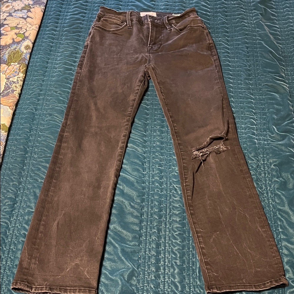 Frame Denim black Straight Leg Jeans